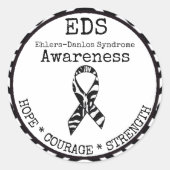 Zebra Hoop & Sterkte EDS Sticker (Voorkant)