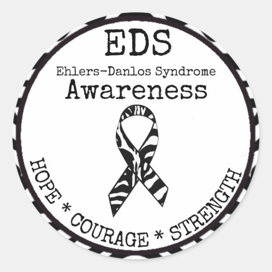 Zebra Hoop & Sterkte EDS Sticker (Voorkant)