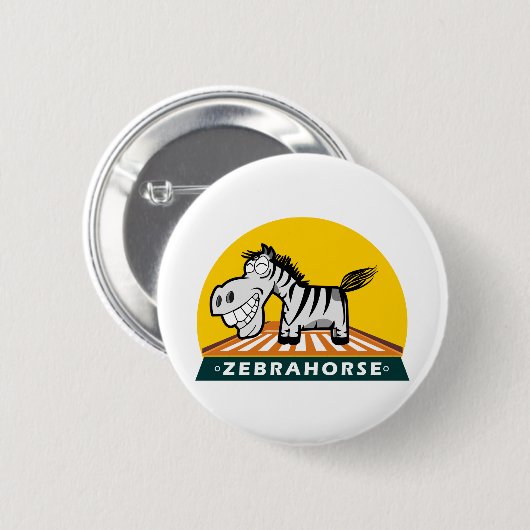 Zebra Hores Ronde Button 5,7 Cm (Voorkant /achterkant)