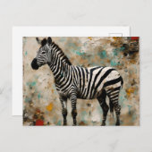 Zebra Horizontale collage Briefkaart (Voorkant / Achterkant)