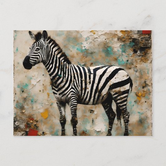 Zebra Horizontale collage Briefkaart (Voorkant)