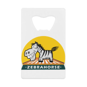 Zebra Horse Creditkaart Flessenopener
