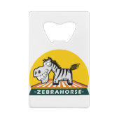 Zebra Horse Creditkaart Flessenopener (Achterkant)