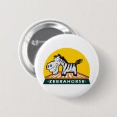 Zebra Horse Ronde Button 5,7 Cm (Voorkant /achterkant)