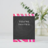 Zebra Hot Pink en White met Monogram Kaart (Staand voorkant)