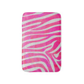 Zebra Hot Pink en White Print Badmat (Voorkant Verticaal)