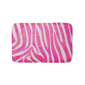 Zebra Hot Pink en White Print Badmat (Voorkant)