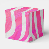 Zebra Hot Pink en White Print Bedankdoosjes (Achterkant)