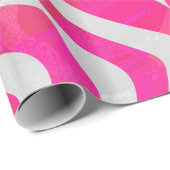 Zebra Hot Pink en White Print Cadeaupapier (Rol Hoek)