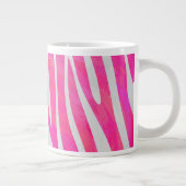 Zebra Hot Pink en White Print Grote Koffiekop (Rechts)