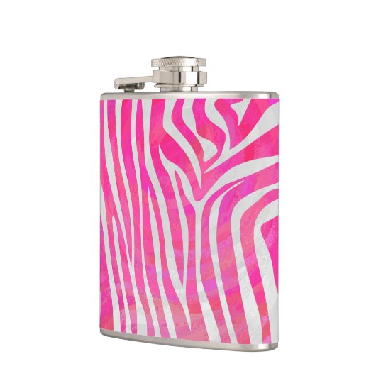 Zebra Hot Pink en White Print Heupfles (Links)