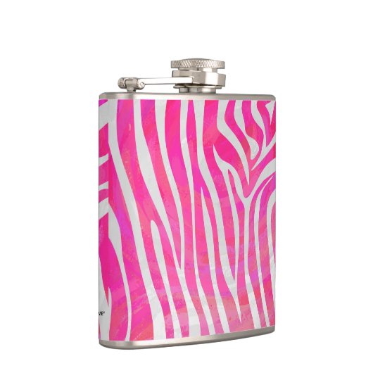 Zebra Hot Pink en White Print Heupfles (Rechts)