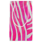 Zebra Hot Pink en White Print Klein Cadeauzakje (Voorkant)