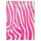 Zebra Hot Pink en White Print Klembord (Achterkant)