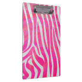 Zebra Hot Pink en White Print Klembord (Rechts)