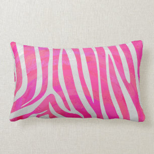 Zebra Hot Pink en White Print Kussen