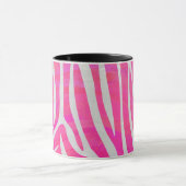Zebra Hot Pink en White Print Mok (Midden)