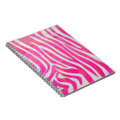 Zebra Hot Pink en White Print Notitieboek (Rechterzijde)