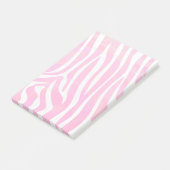 Zebra Hot Pink en White Print Post-it® Notes (Schuin)
