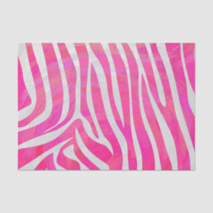 Zebra Hot Pink en White Print Tissuepapier