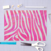 Zebra Hot Pink en White Print Tissuepapier (Craft)