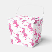 Zebra Hot Pink en White Silhouette Bedankdoosjes (Voorkant Zijde)