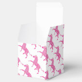 Zebra Hot Pink en White Silhouette Bedankdoosjes (Geopend)