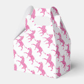 Zebra Hot Pink en White Silhouette Bedankdoosjes (Achterkant)