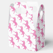 Zebra Hot Pink en White Silhouette Bedankdoosjes (Geopend)