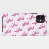 Zebra Hot Pink en White Silhouette Case-Mate iPhone Case (Achterkant (horizontaal))