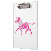 Zebra Hot Pink en White Silhouette Klembord (Links)