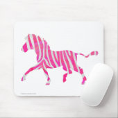 Zebra Hot Pink en White Silhouette Muismat (Met muis)