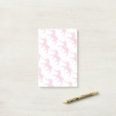 Zebra Hot Pink en White Silhouette Post-it® Notes (Op bureau)