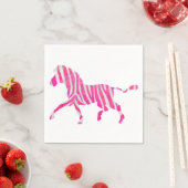 Zebra Hot Pink en White Silhouette Servetten (Insitu)