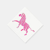 Zebra Hot Pink en White Silhouette Servetten (Hoek)