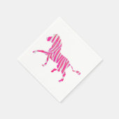 Zebra Hot Pink en White Silhouette Servetten (Hoek)