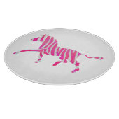 Zebra Hot Pink en White Silhouette Snijplank (Hoek)