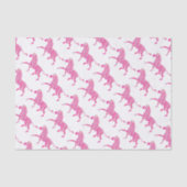 Zebra Hot Pink en White Silhouette Tissuepapier (Voorkant)