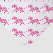 Zebra Hot Pink en White Silhouette Tissuepapier (Detail)