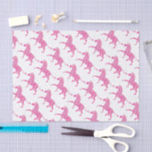 Zebra Hot Pink en White Silhouette Tissuepapier (Craft)
