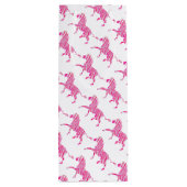 Zebra Hot Pink en White Silhouette Wijn Cadeautas (Achterkant)