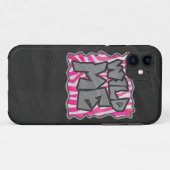 Zebra Hot Pink en White Wild Me Case-Mate iPhone Case (Achterkant (horizontaal))