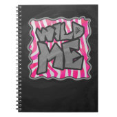 Zebra Hot Pink en White Wild Me Notitieboek (Voorkant)