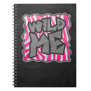 Zebra Hot Pink en White Wild Me Notitieboek
