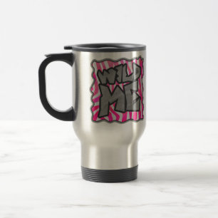 Zebra Hot Pink en White Wild Me Reisbeker
