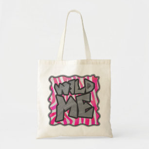 Zebra Hot Pink en White Wild Me Tote Bag