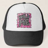 Zebra Hot Pink en White Wild Me Trucker Pet (Voorkant)
