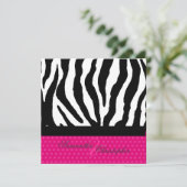 ZEBRA+HOT PINK POLKA DOTS DIY COLORS KAART (Staand voorkant)