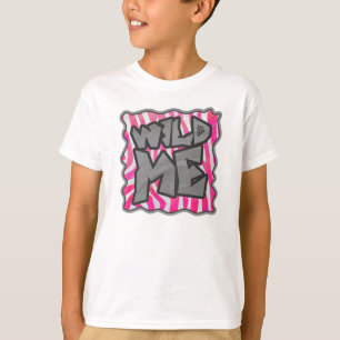 Zebra Hot Roze en Witte Wild Me T-shirt