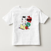 Zebra houdt van het lezen van overhemden en gesche kinder shirts (Voorkant)